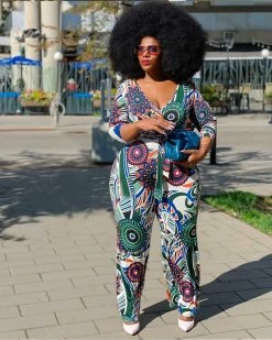 Divanewlook Fashion Casual Printed Jumpsuit New In