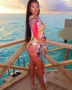 壹得利 New In OLD FLORAL MINI DRESS