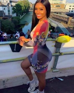 壹得利 New In OLD FLORAL MINI DRESS