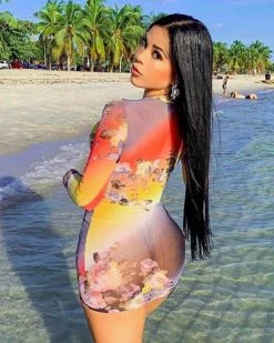 壹得利 New In OLD FLORAL MINI DRESS