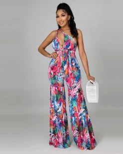 衣莱雅 New In TROPICAL HALTER JUMPSUIT