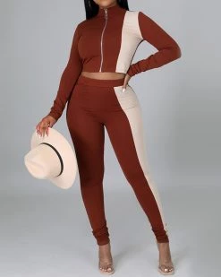 Divanewlook New In Matching Color Pant Set