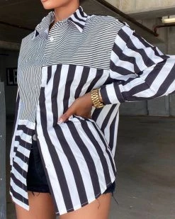 Divanewlook You Better Work Striped Shirt