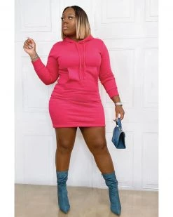 菲蔓 FLEECE HOODIE DRESS New In