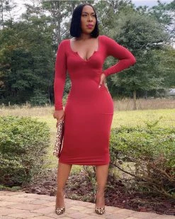 娜米桑 MADISEN NOT SO BASIC MIDI DRESS Sale