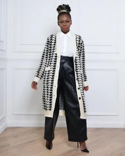 Divanewlook HAILONG HOUNSTOOTH CARDIGAN