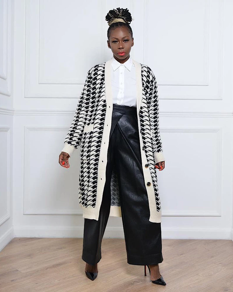 Divanewlook HAILONG HOUNSTOOTH CARDIGAN 2 Divanewlook HAILONG HOUNSTOOTH CARDIGAN