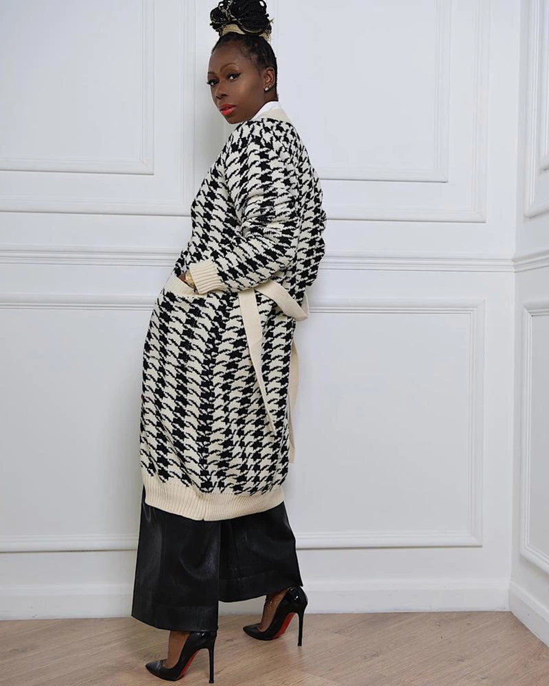 Divanewlook HAILONG HOUNSTOOTH CARDIGAN 4 Divanewlook HAILONG HOUNSTOOTH CARDIGAN
