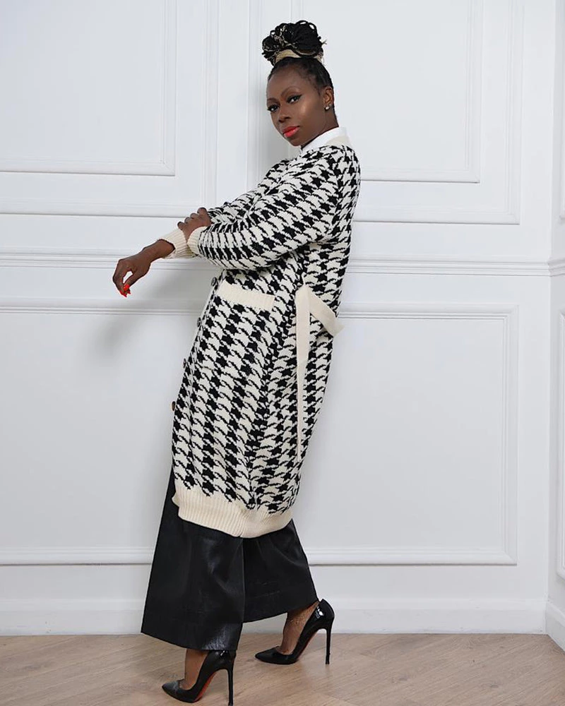 Divanewlook HAILONG HOUNSTOOTH CARDIGAN 3 Divanewlook HAILONG HOUNSTOOTH CARDIGAN