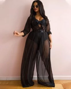 Divanewlook CHANTEL SHEER JUMPSUIT