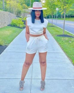 Divanewlook Kozie Mornings Padded Shoulder Short Set New In