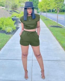 Divanewlook Kozie Mornings Padded Shoulder Short Set New In