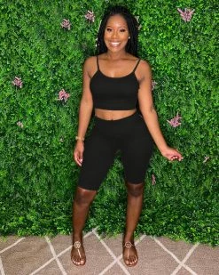 Divanewlook RIBBED BIKER SET New In