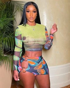 烈火干柴 Sky Color Skirt Set