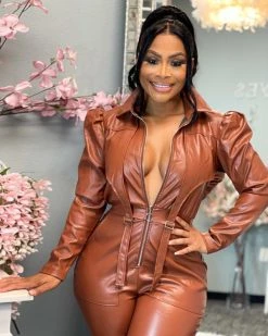 亦凡 Amelia Leatherette Jumpsuit