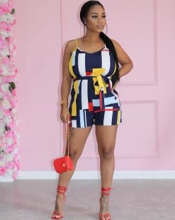 曼妮 COLOR BLOCK ROMPER