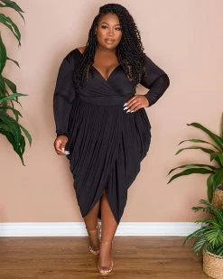 Divanewlook Athena Draped Midi Dress