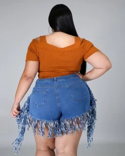 Divanewlook JADA FRINGE SHORTS