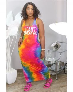 维安 New In Letter Smudge Dress