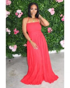 Divanewlook Beach Babe Halter Top Maxi Dress