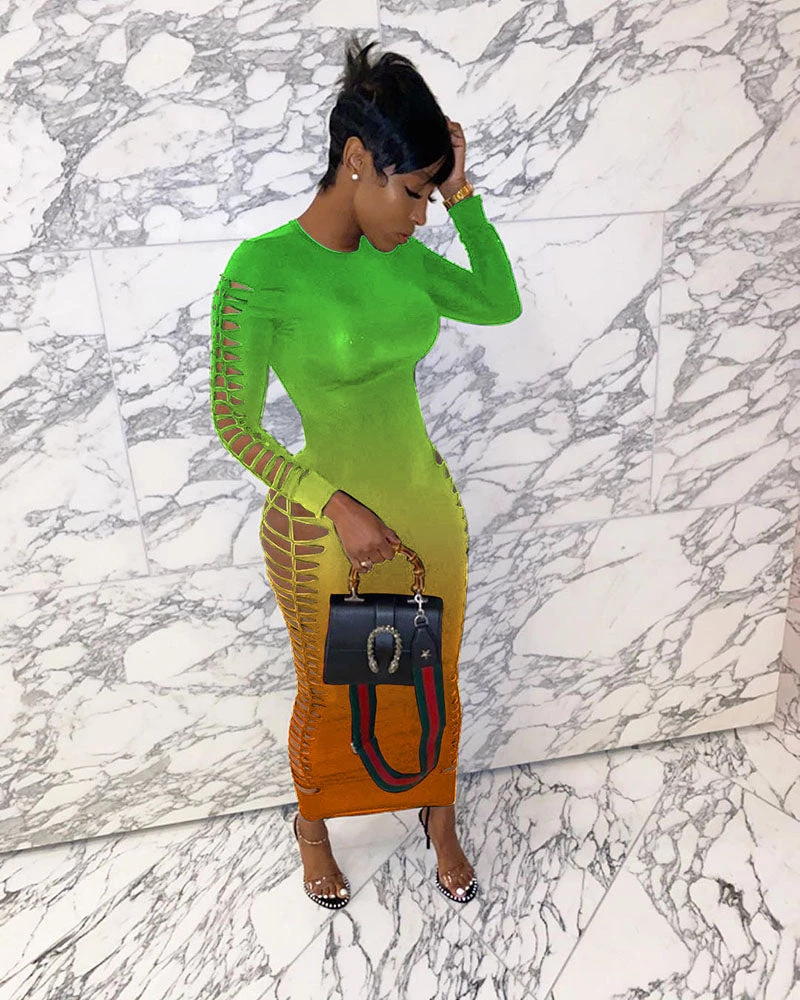 Divanewlook New In Gradient Tight Dress 4 Divanewlook New In Gradient Tight Dress