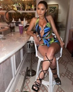 雯轩悦 Colorful Swimsuit Dress