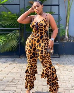 欧时尚 Leopard Queen Jumpsuit