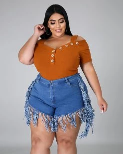 Divanewlook JADA FRINGE SHORTS