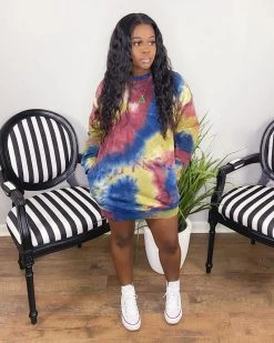 维安 New In Tie-dye Loose Dress