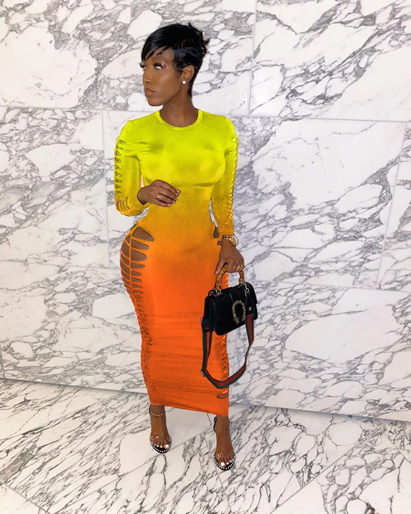 Divanewlook New In Gradient Tight Dress 1 Divanewlook New In Gradient Tight Dress