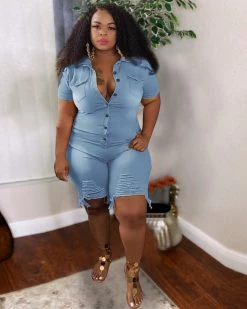 Divanewlook Kangaroo DENIM JUMPSUIT