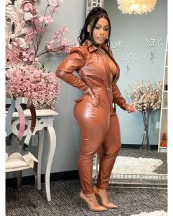 亦凡 Amelia Leatherette Jumpsuit