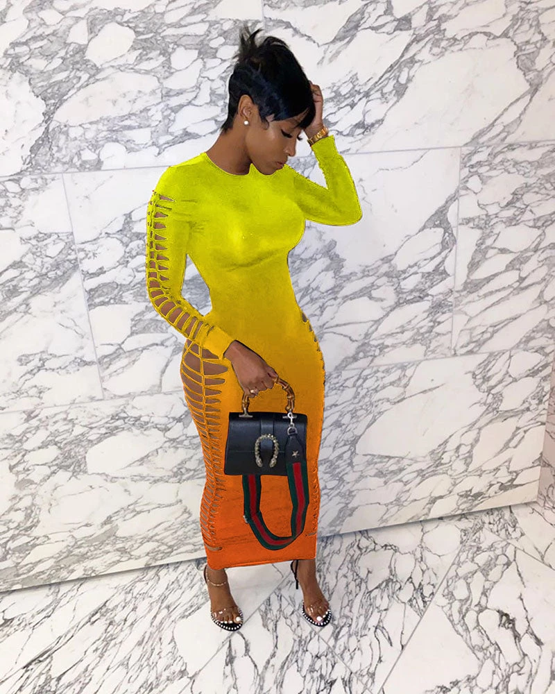 Divanewlook New In Gradient Tight Dress 2 Divanewlook New In Gradient Tight Dress