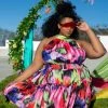 Divanewlook Plus Size Kaleidoscope DRESS
