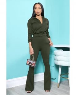 Divanewlook Flare Leg Jogger Set New In