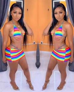 瑜涵 Rainbow Swimsuits New In