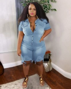 Divanewlook Kangaroo DENIM JUMPSUIT