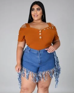 Divanewlook JADA FRINGE SHORTS