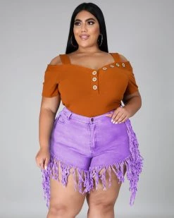 Divanewlook JADA FRINGE SHORTS