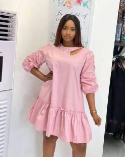 Divanewlook Cut-out Baby Doll Dress New In