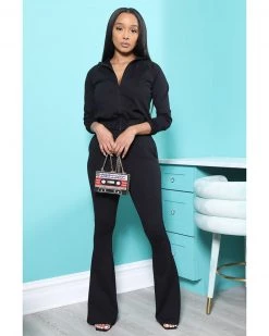 Divanewlook Flare Leg Jogger Set New In