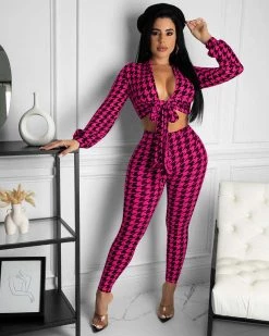 Divanewlook GABI HOUNDSTOOTH SET