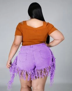 Divanewlook JADA FRINGE SHORTS