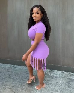 Divanewlook New In Shredded Short Sets