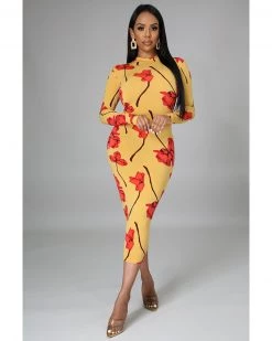 睡美人 New In Magnolia Midi Dress