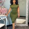 Divanewlook New In PORSHA PADDED TEE DRESS