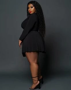 Divanewlook Deep Plunge Waterfall Dress New In