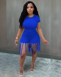 Divanewlook New In Shredded Short Sets