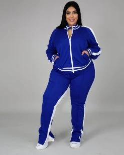 胖妹儿 Plus Size Cold Shoulder Plus Tracksuit