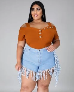Divanewlook JADA FRINGE SHORTS